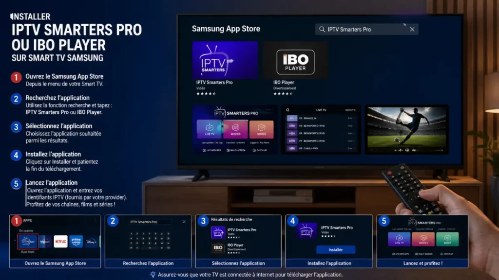installer application IPTV sur Smart TV Samsung guide étape